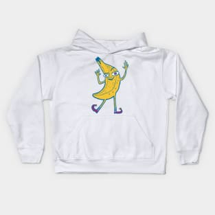 The Joyful Dance of a Crazy Banana Kids Hoodie